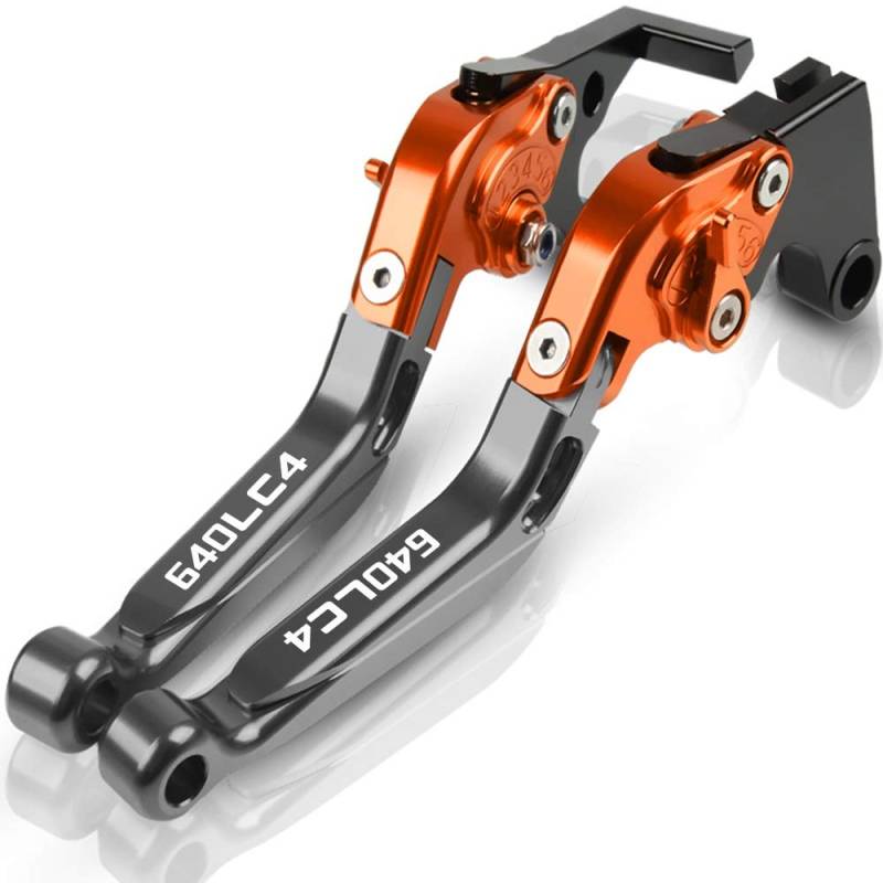 UIBHGVFG Brems Kupplungshebel Motorrad Einstellbare Ausziehbare Faltbare Bremskupplungshebel 640 LC4 Zubehör Für 640LC4 2003 2004 2005 2006 von UIBHGVFG