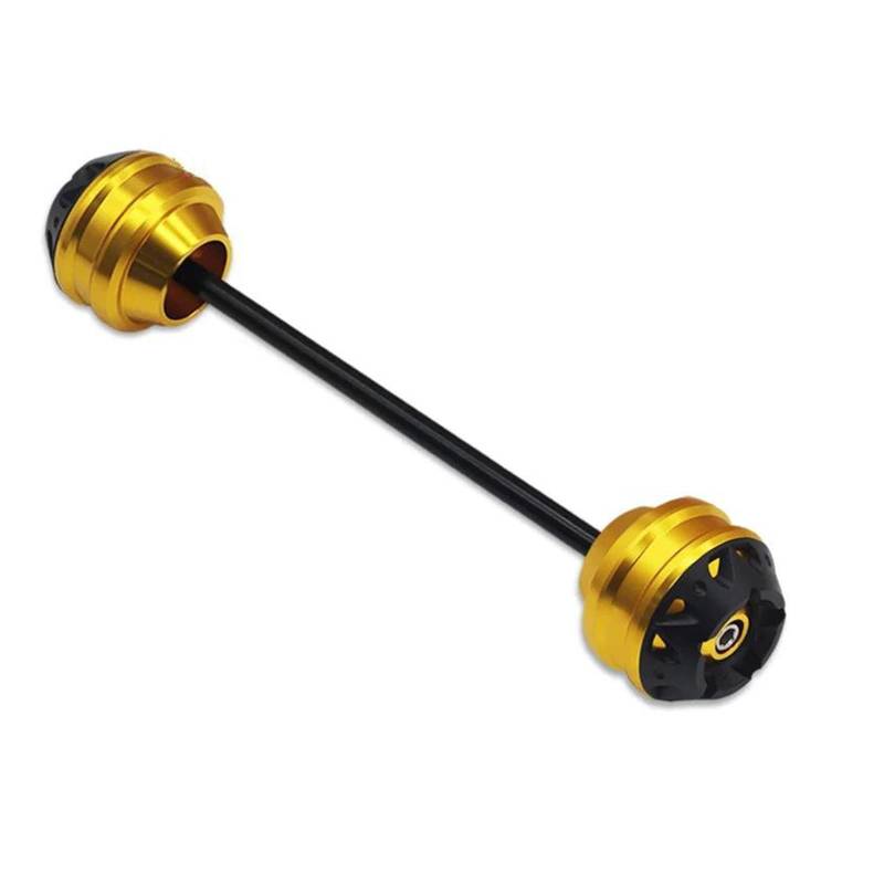 UIFCOG Schutzeinrichtungen Für YA&MAHA MT-07 MT-09 FZ-09 FJ-09 XSR700 XSR900 Motorrad Rad Schutz Vorne Hinterachse Gabel Crash Slider(Gold,Hinten) von UIFCOG