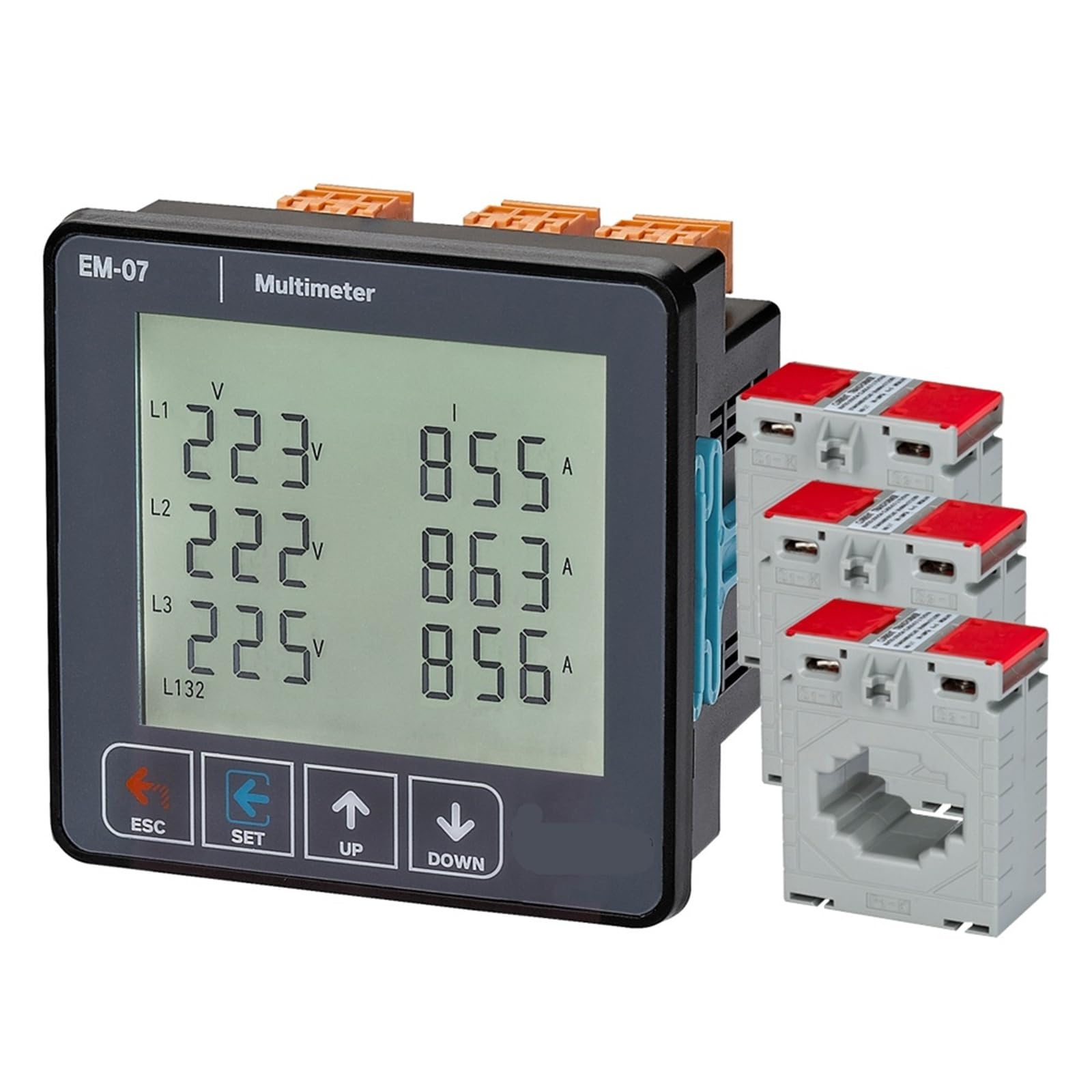 EM-07 Spannung Strom Frequenz Scheinleistung Schützen Multimeter 3P 4W 1Pcs(3CT 800A) von UJHANXAT