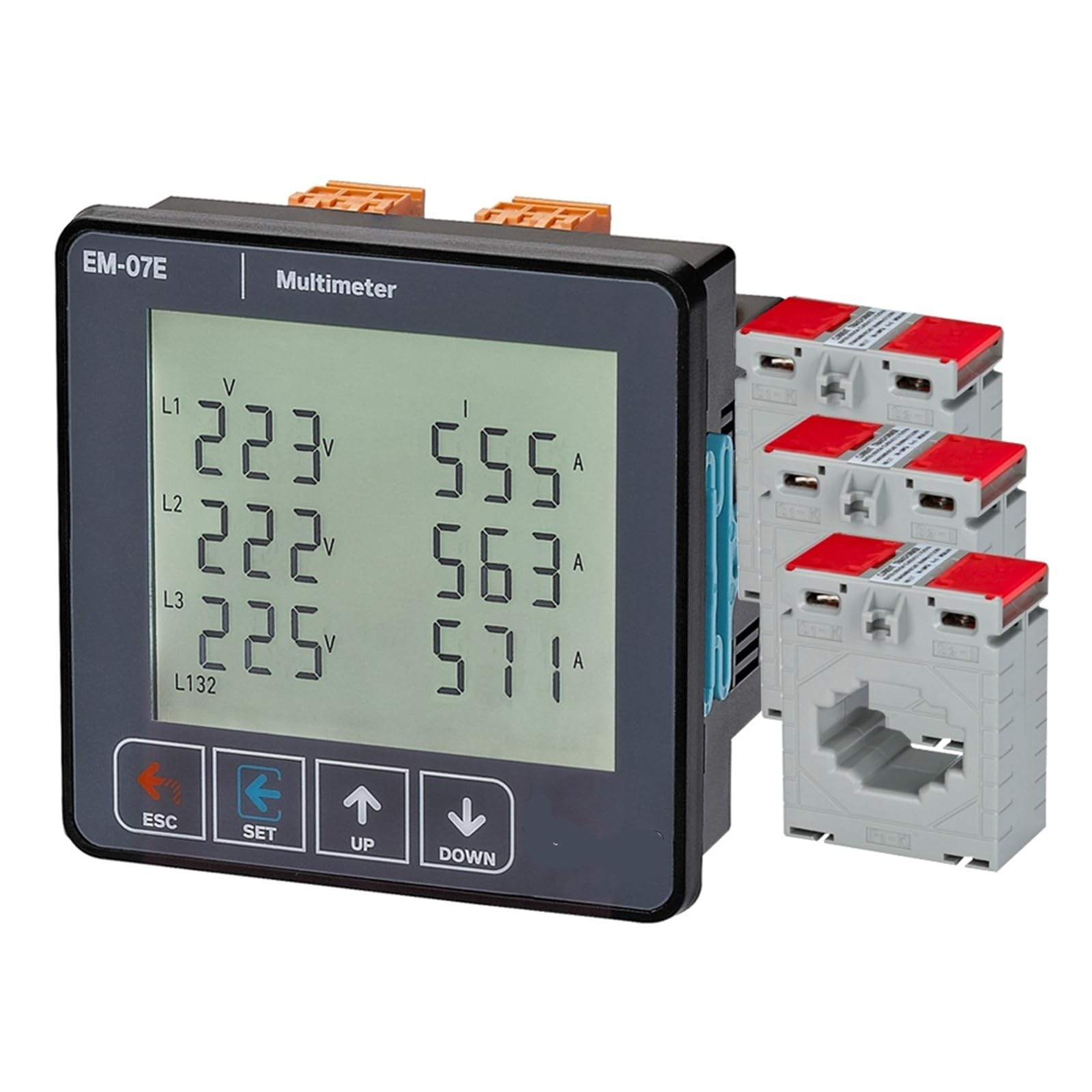 EM-07E Spannung Strom Frequenz Scheinleistung Multimeter 3P 4W 1Pcs(3CT 400A) von UJHANXAT