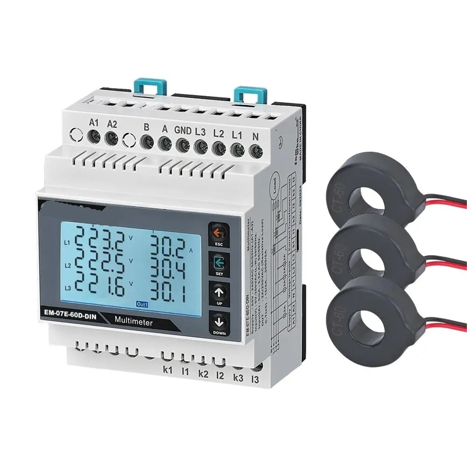 EM-07E-XXD-DIN Spannung Strom Frequenz Scheinleistung Schützen Multimeter 3P 4W 1Pcs(EM-07E-100D-DIN) von UJHANXAT
