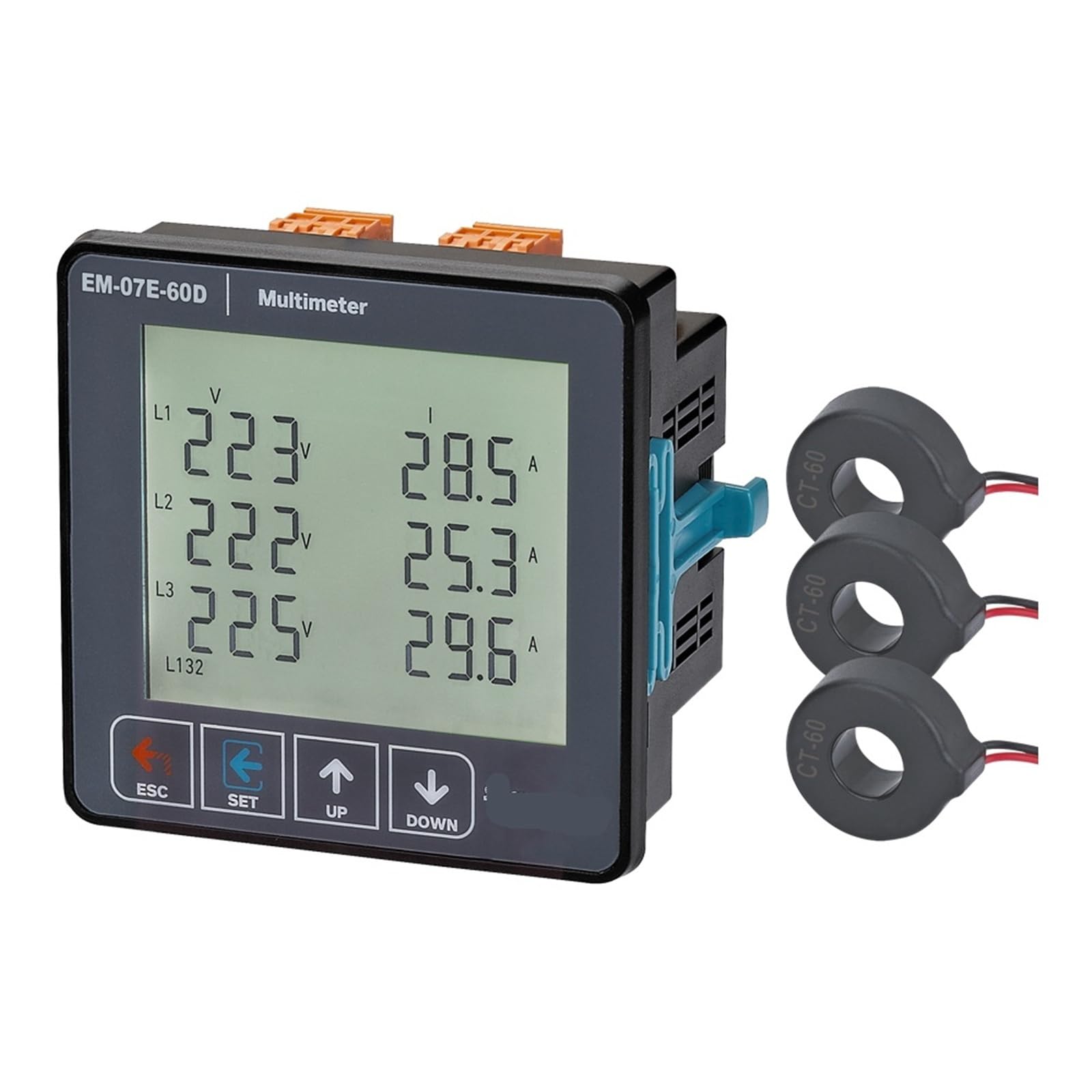 EM-07E-XXD Spannung Strom Frequenz Scheinleistung Multimeter 3P 4W 1Pcs(EM-07E-60D) von UJHANXAT