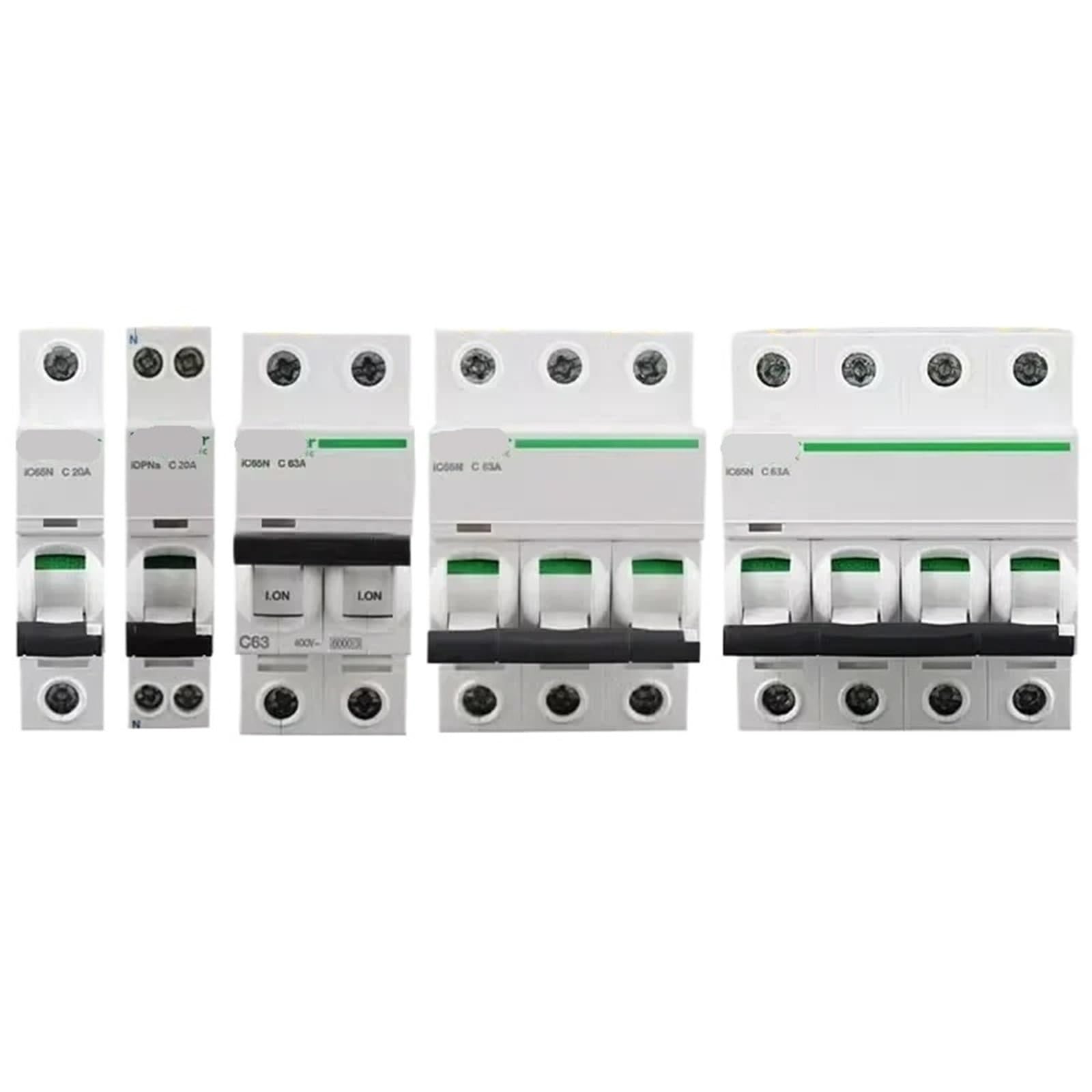 Luftschalter Miniatur-Leistungsschalter IC65N 1/2/3/4P 1/2/3/4/6/10/16/20/25/32/40/50/60/63a Luftschalter AC 1St(2P,20A) von UJHANXAT
