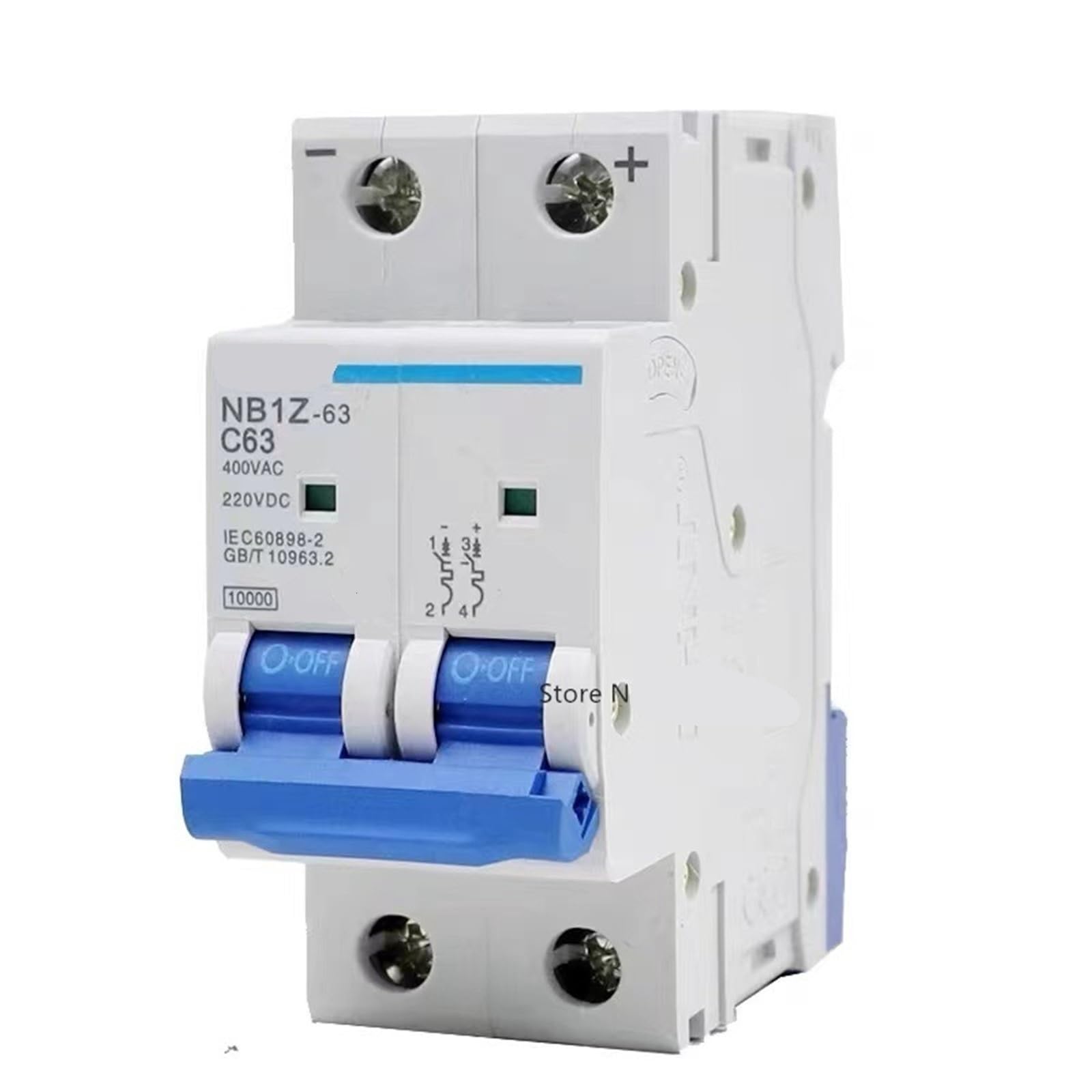 NB1Z-63 DC220V Circuit Breaker MCB Photovoltaik Luft Schalter 1Pcs(2P,3A) von UJHANXAT