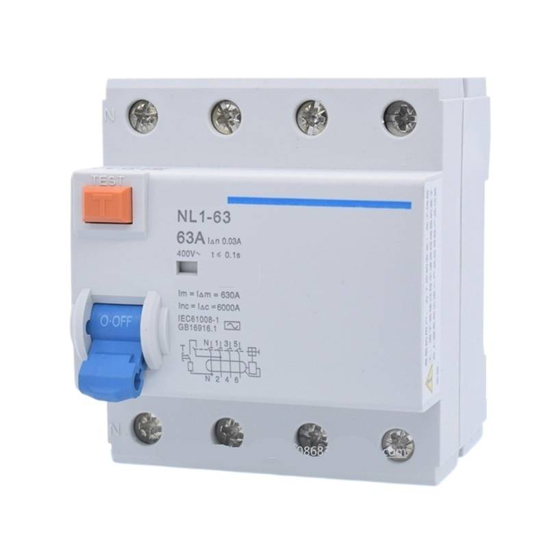 NL1-63 1P + N 2P 3P + N 4P 63A 40A 25A 30MA FI-SCHUTZSCHALTER 50HZ/Thermomagnetischer Elektromagnetischer Leckage-Fehlerstromschutz 1Pcs(3P 1N (4P) NL1-63,63A) von UJHANXAT