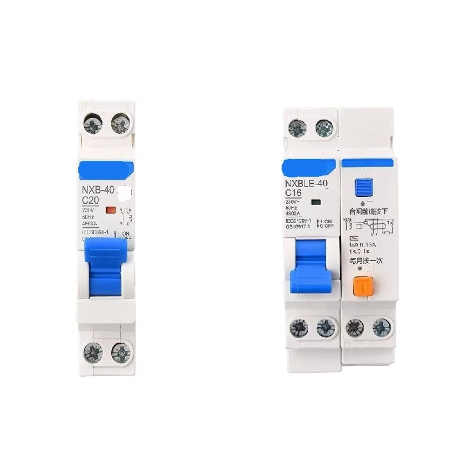 NXB-40 DPN DPNL 1P + N 6A 10A 16A 20A 25A 32A 40A 220V 230V 50HZ Miniatur Circuit Breaker MCB DZ267 1Pcs(NXBLE-40 1P N,25A) von UJHANXAT