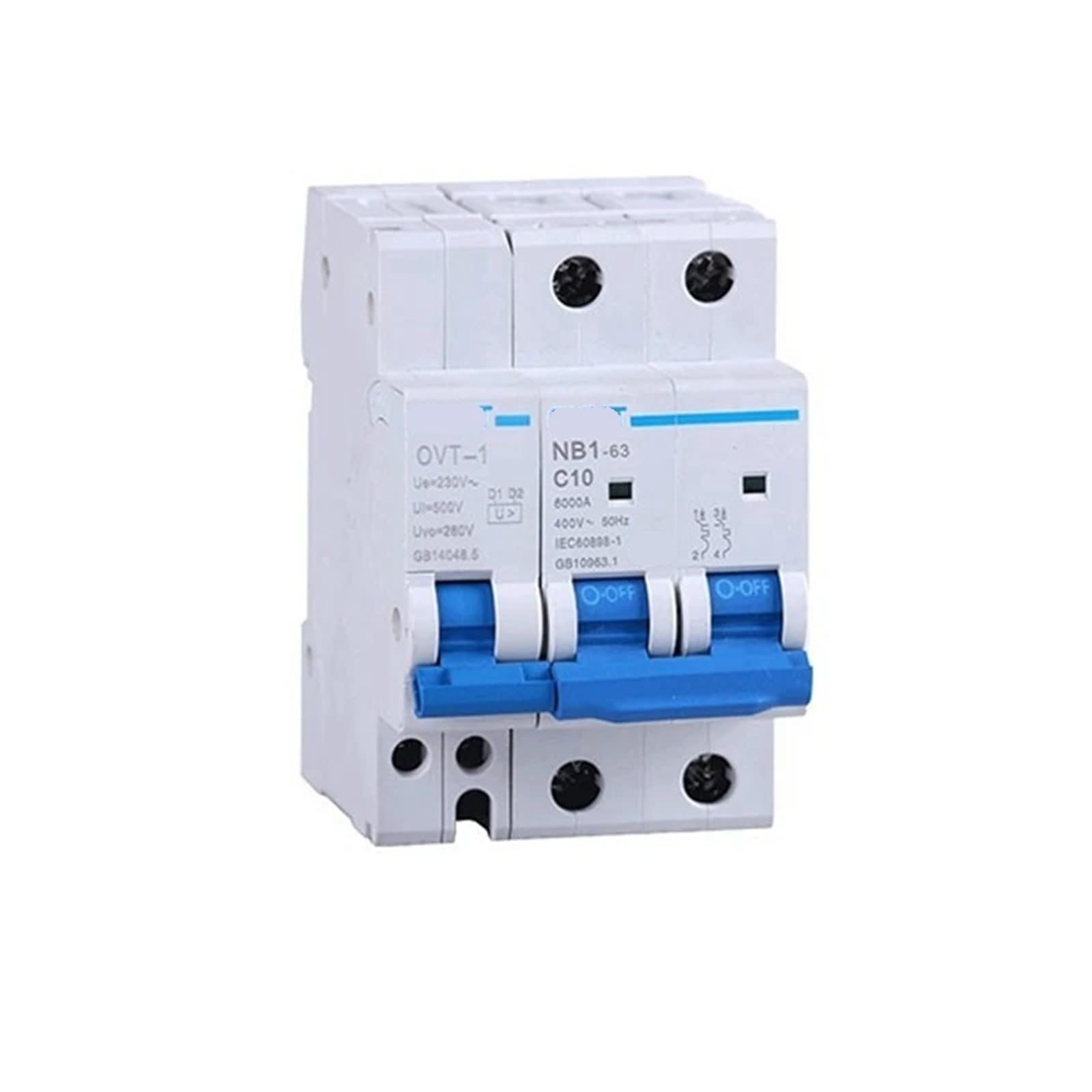 OVT-1 NB1-63 POV-1 6KA Überspannungsschutz permanent 40A 20A 25A 32A 63A Miniatur-Leistungsschalter MCB 1 Stücke(10A) von UJHANXAT