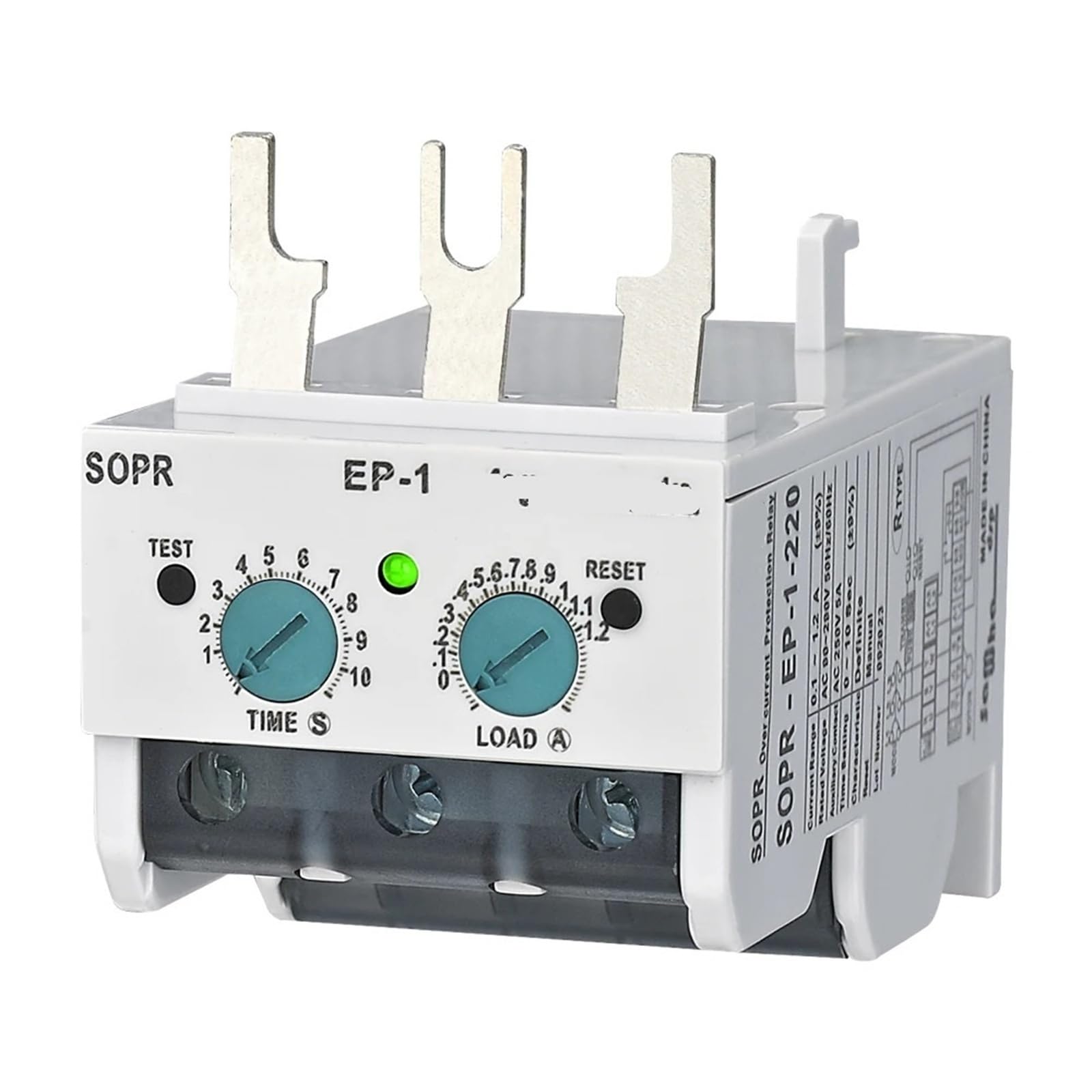 SOPR-EP Elektronisches Überlastrelais Motorschutz Thermisches Überlastrelais 1St(0.5-6.5A,Un 90-260VAC) von UJHANXAT