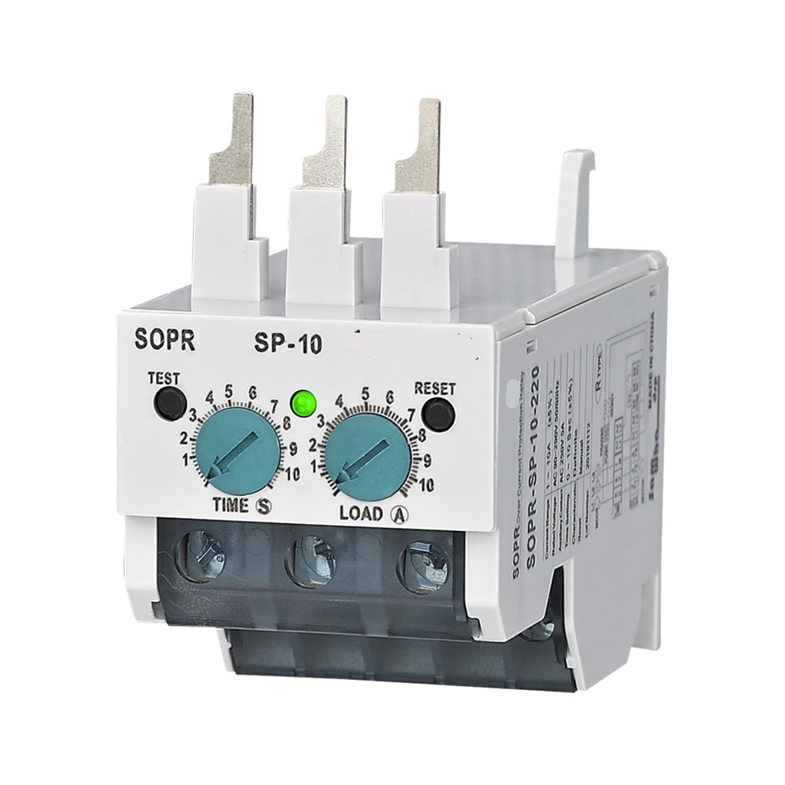 SOPR-SP Elektronisches Überlastrelais Motorschutz Thermisches Überlastrelais 1St(1-10A,Un 24VAC DC) von UJHANXAT