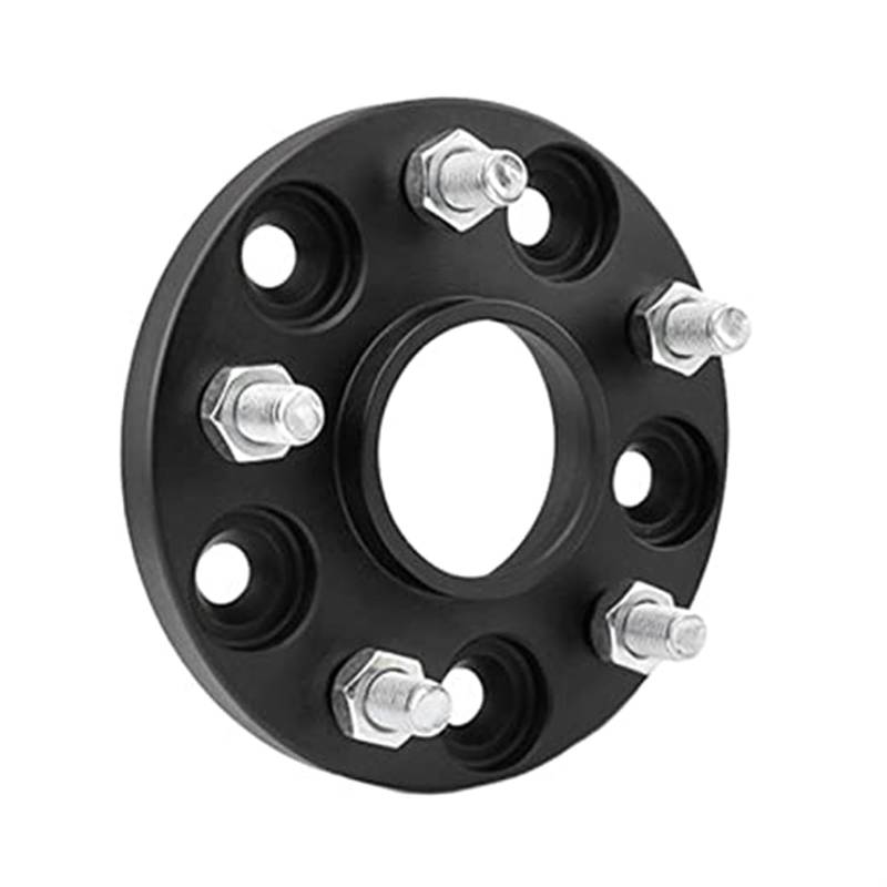 UJMOK 1 STÜCKE PCD 5x110 Autoreifendichtung Reifenflansch Spurverbreiterung Geschmiedete Reifendichtung Nabenadapter, for Benz, for Alfa Romeo(Black 5-114.3-25MM) von UJMOK