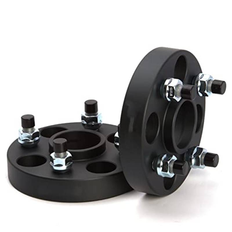 UJMOK 2 Stück 20/25/30/35/40 mm Anpassungs-Spurverbreiterung-Umrüstadapter, for PCD 4x114.3 bis 4x100 4x108 4x110(2PCS 20MM Black) von UJMOK