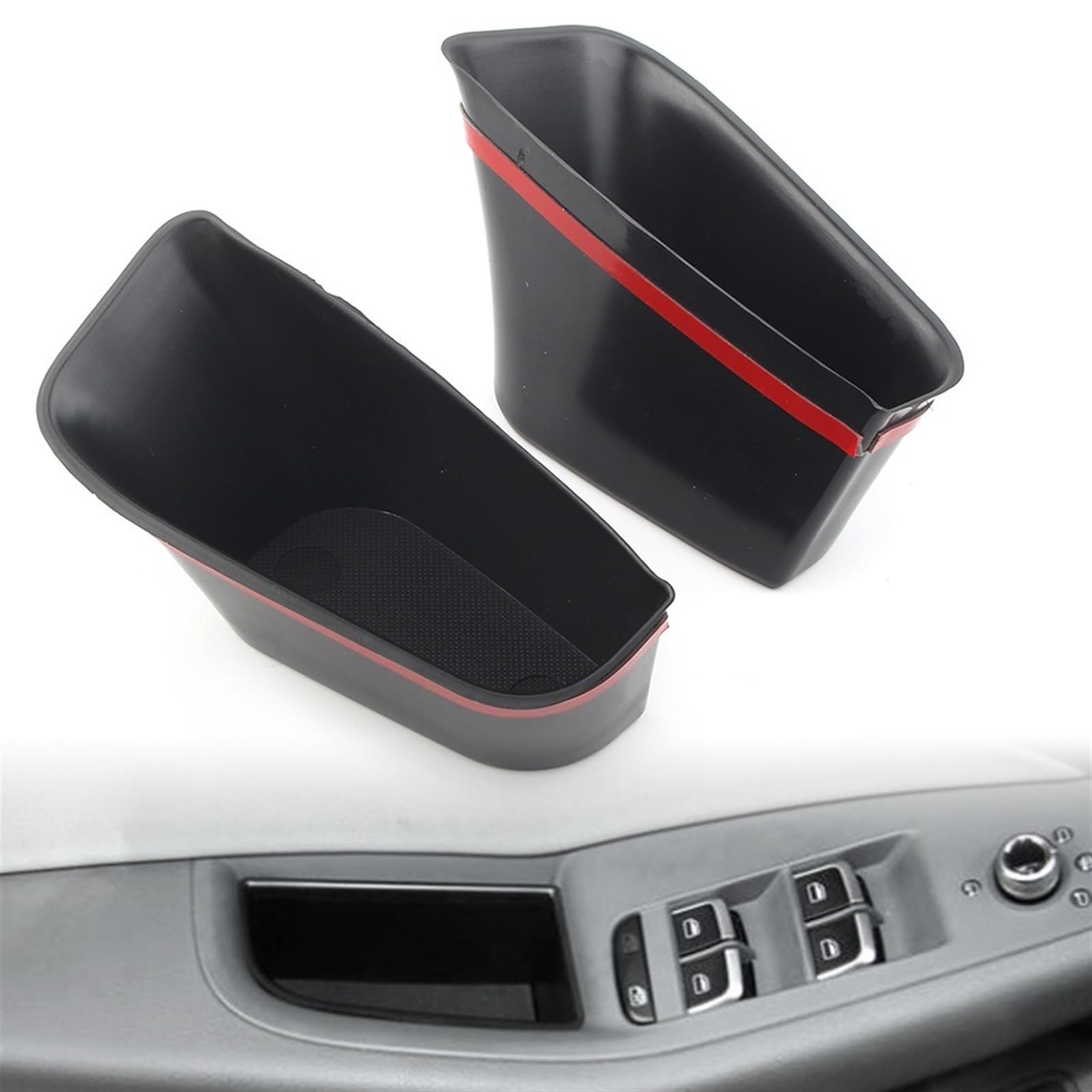 UJMOK 2 Stücke Auto Hintertürgriff Armlehne Aufbewahrungsbox Fach Bin Kit, for, Q5 2009-2016 UJMOK 2 Stücke Auto Hintertürgriff Armlehne Aufbewahrungsbox Fach Bin Kit, for, Q5 2009-2016 von UJMOK