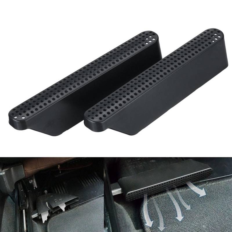 UJMOK 2-teilige Autositz-AC-Wärmeboden-Klimaanlagenkanal-Entlüftungsgitterabdeckung, for, for Volvo, for XC60 XC90 2017 2018 2019 2020 2021 Lüftungsgitter hinten unter dem Sitz von UJMOK