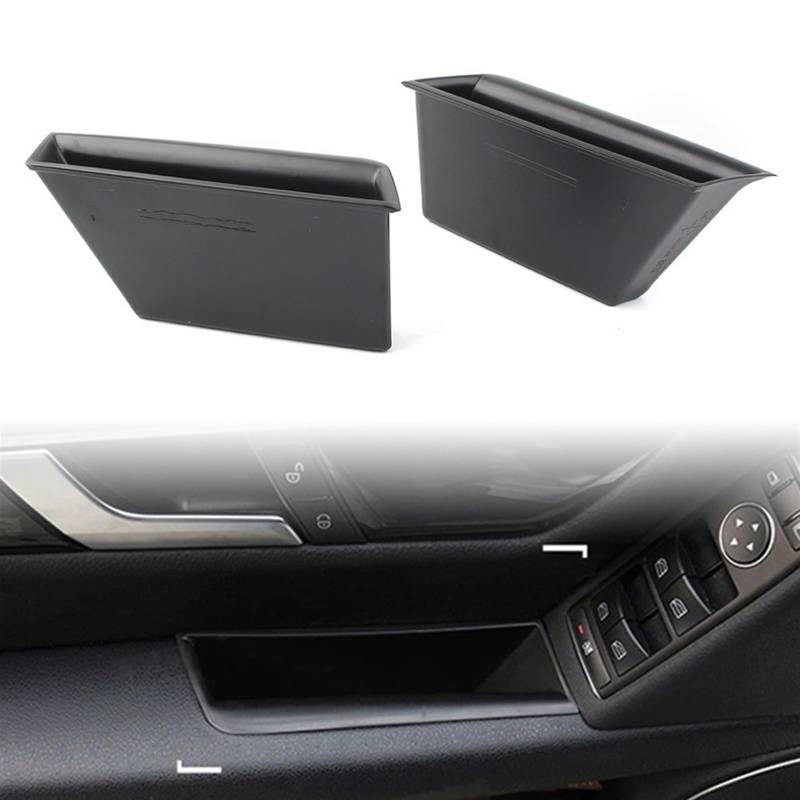 UJMOK 2-teiliges Auto-Türgriff-Armlehnen-Aufbewahrungsbox-Ablagefach-Kit, for Benz, C-Klasse W204 2008-2014 von UJMOK