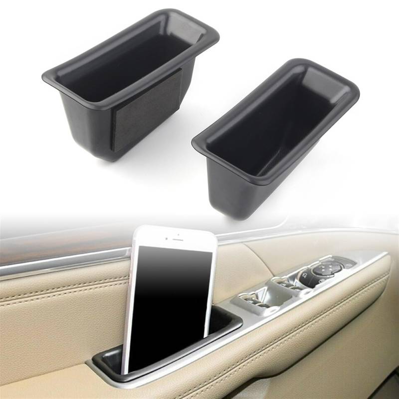 UJMOK 2-teiliges Auto-Vordertürgriff-Armlehnen-Aufbewahrungsbox-Behälter-Set, for Ford, for Explorer, 2016–2019 von UJMOK