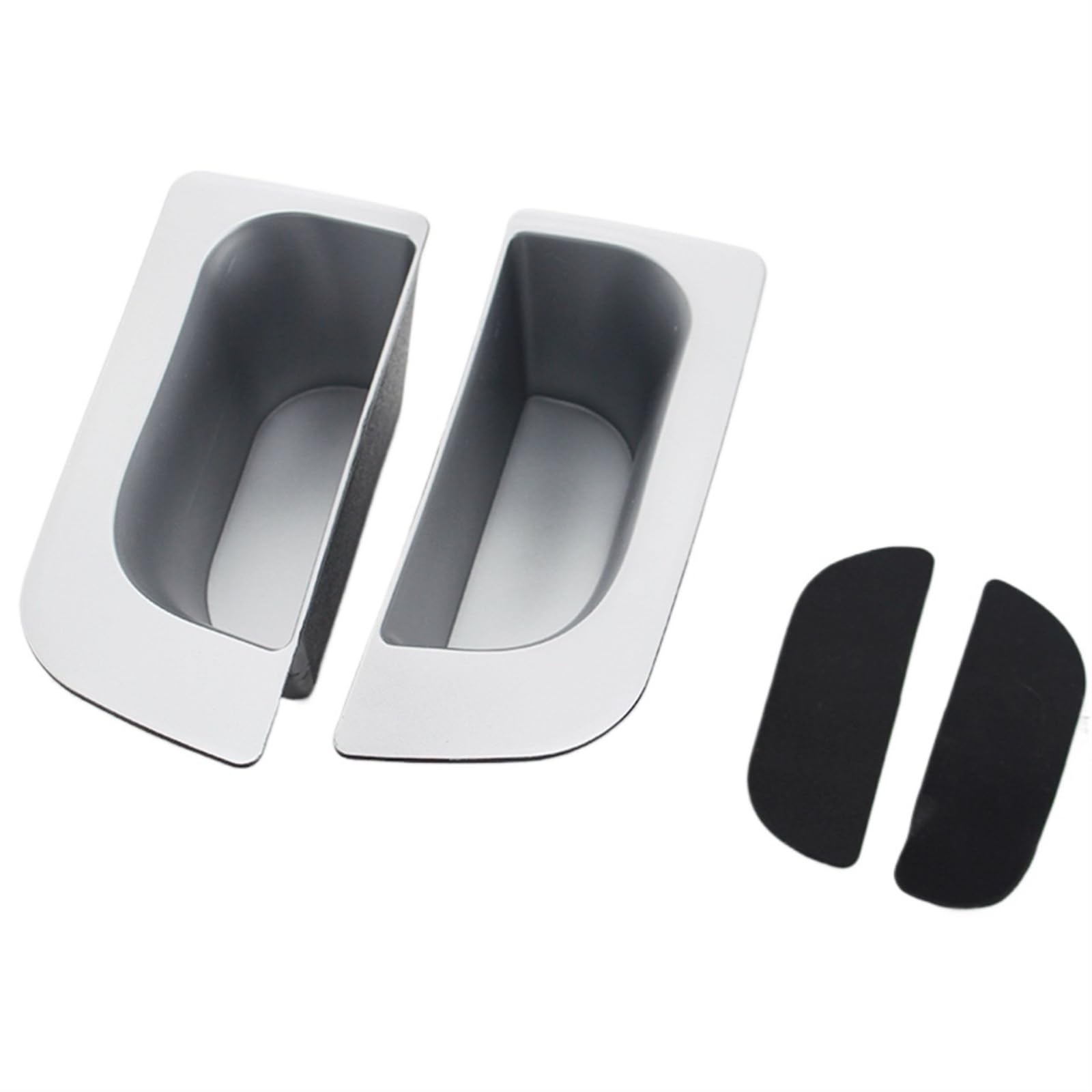 UJMOK 2Pcs ABS Car Armrest Container Door Storage Box Handle Boxes Case, for Ford, for Focus, 2 MK2 2005-2011 Accessories(Silver) von UJMOK