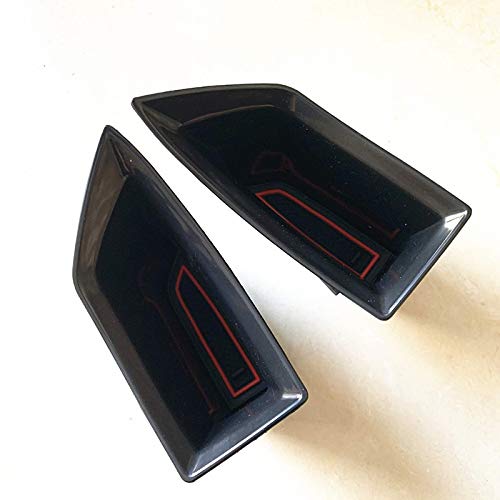 UJMOK 2Pcs Car ABS Armrest Container Door Storage Box Handle Boxes Case, for Ford, for Focus, MK4 2019 Accessorie(Black 2pcs) von UJMOK