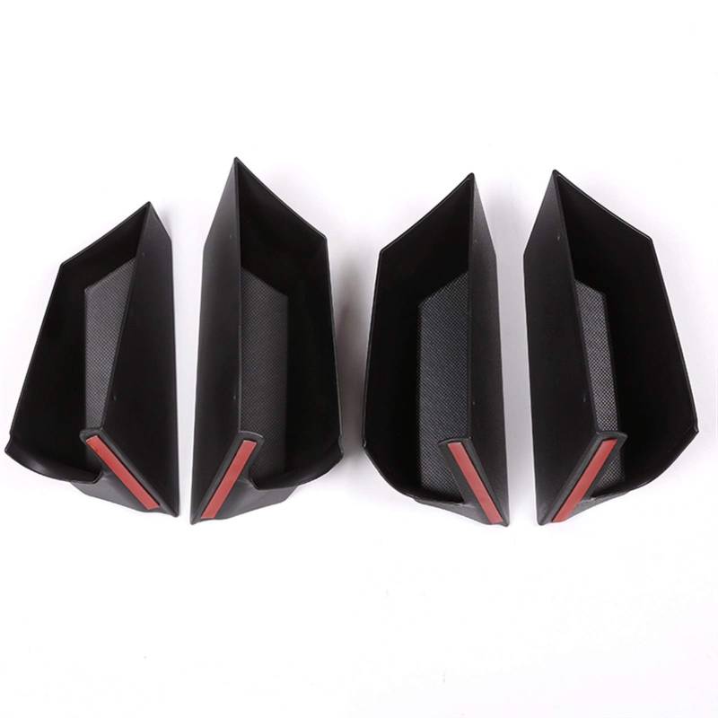 UJMOK 4 Stück Schwarze ABS-Autotür-Aufbewahrungsbox, Telefonablage, for Toyota, for Land Cruiser, Prado FJ150 150 2010–2018, Autozubehör(4pcs) von UJMOK