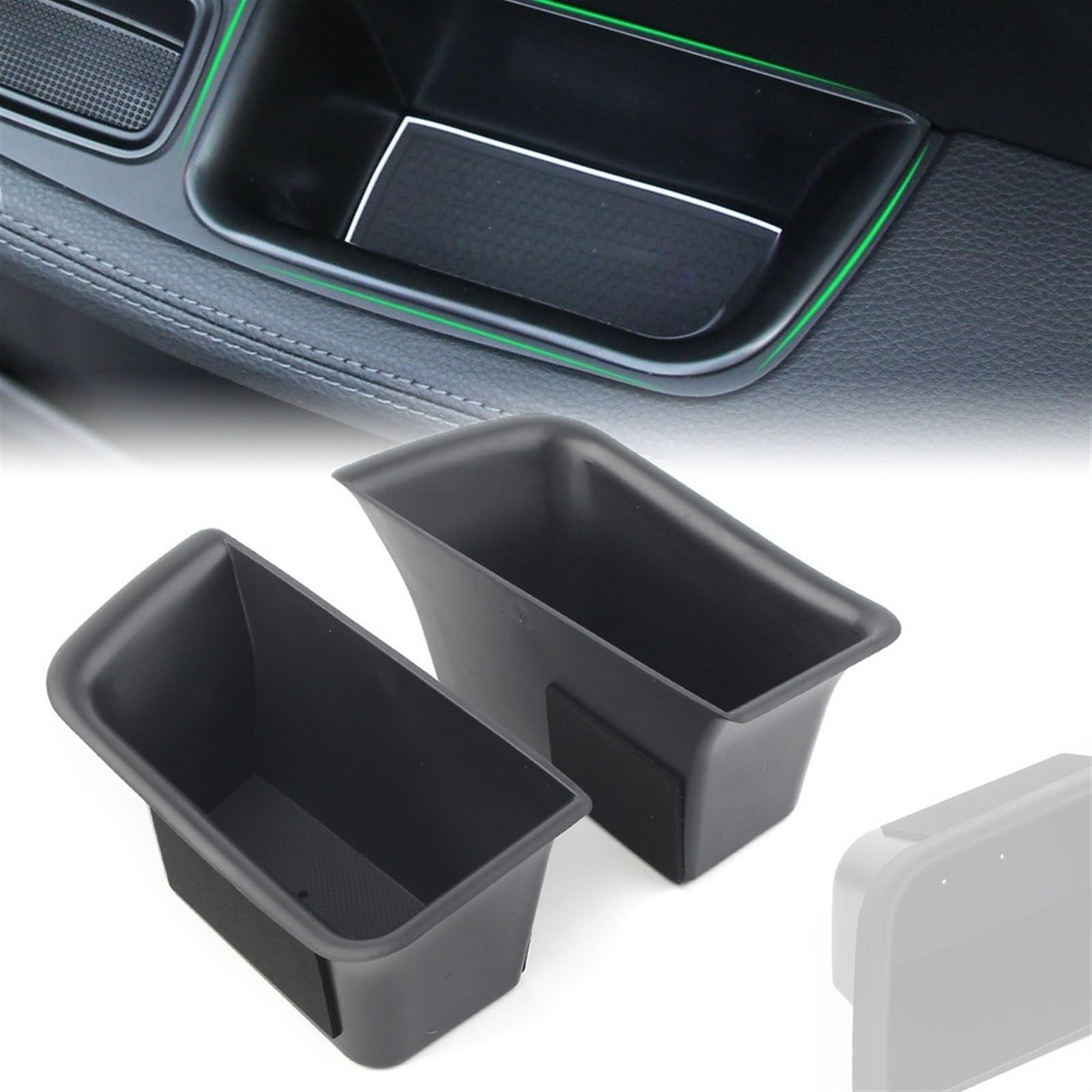 UJMOK ABS-Auto-Vordertür-Aufbewahrungsbox, Organizer, Behälterhalter, 2 Stück, for Porsche, for MACAN, 2014 2015 2016 2017, nur linker Antrieb UJMOK ABS-Auto-Vordertür-Aufbewahrungsbox, Organizer, Behälterhalter, 2 Stück, for Porsche, for MACAN, 2014 2015 2016 2017, nur linker Antrieb von UJMOK
