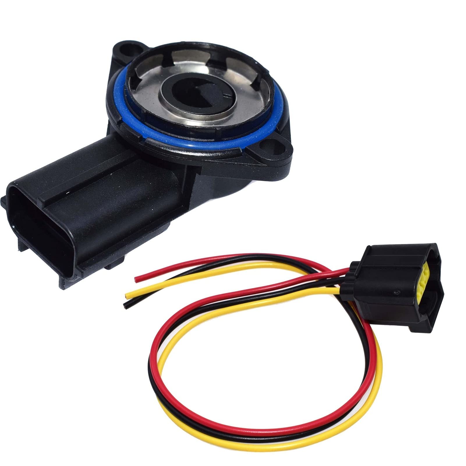 UJMOK Drosselklappensensor TPS-Anschlusskabelbaum-Pigtail-Stecker, for Ford, for Focus, KA, for Mondeo, 988F9B989BB 988F9B989BA(Sensor and Connector) von UJMOK