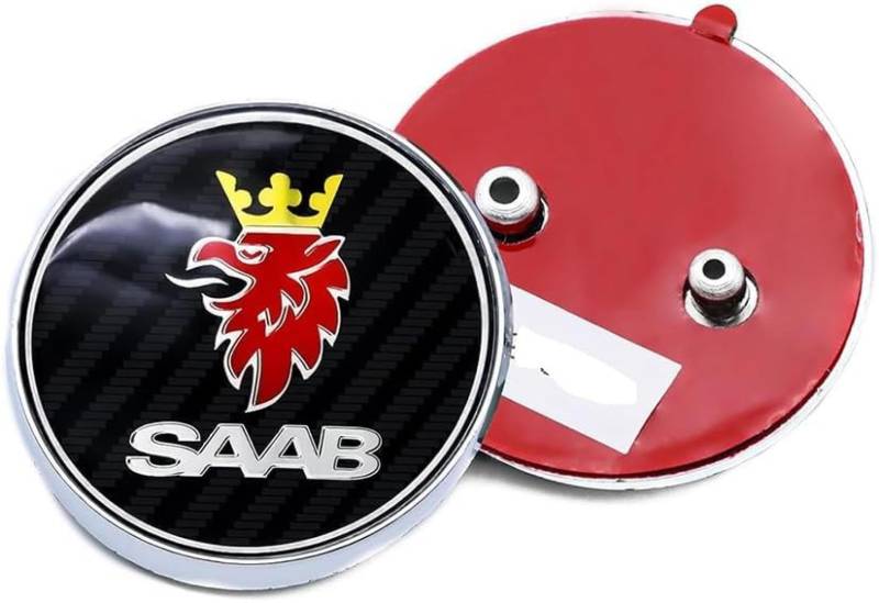Auto Emblem Aufkleber für 68MM SAAB 03-10 9-3 9-5 93 95,Abzeichen Logo Buchstaben Emblem Aufkleber Zeichen Emblem Sticker Abziehbilder von UJNVDXZE