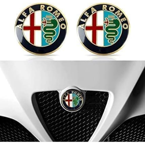 Auto Emblem Aufkleber für Alfa Romeo 147 156 159 166 Giulietta Mito Stelvio Giulia,Abzeichen Logo Buchstaben Emblem Aufkleber Zeichen Emblem Sticker Abziehbilder,A von UJNVDXZE