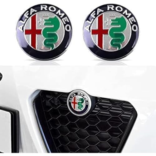 Auto Emblem Aufkleber für Alfa Romeo 147 156 159 166 Giulietta Mito Stelvio Giulia,Abzeichen Logo Buchstaben Emblem Aufkleber Zeichen Emblem Sticker Abziehbilder,A von UJNVDXZE