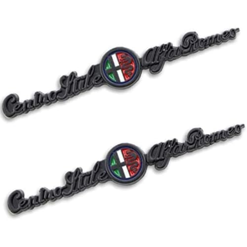 Auto Emblem Aufkleber für Alfa Romeo Giulia 159 147 156 166 Giulietta GT MITO,Abzeichen Logo Buchstaben Emblem Aufkleber Zeichen Emblem Sticker Abziehbilder,Gold von UJNVDXZE
