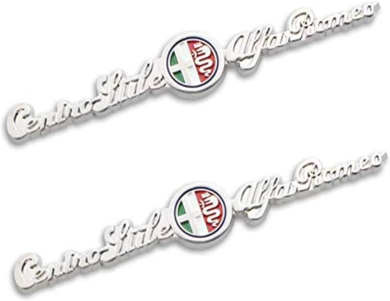 Auto Emblem Aufkleber für Alfa Romeo Giulia 159 147 156 166 Giulietta Gt Mito, Abzeichen Logo Buchstaben Emblem Aufkleber Zeichen Emblem Sticker Abziehbilder,c Silver von UJNVDXZE