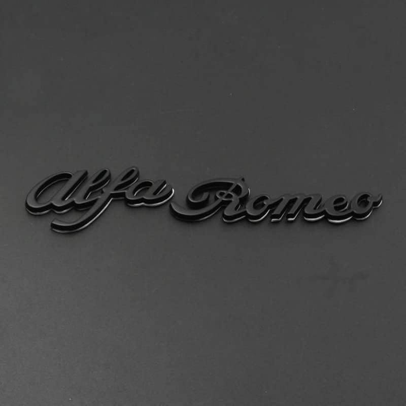 Auto Emblem Aufkleber für Alfa Romeo Giulietta Giulia Stelvio Mito 147 156 159 166 Brera Gt, Abzeichen Logo Buchstaben Emblem Aufkleber Zeichen Emblem Sticker Abziehbilder,d Black von UJNVDXZE