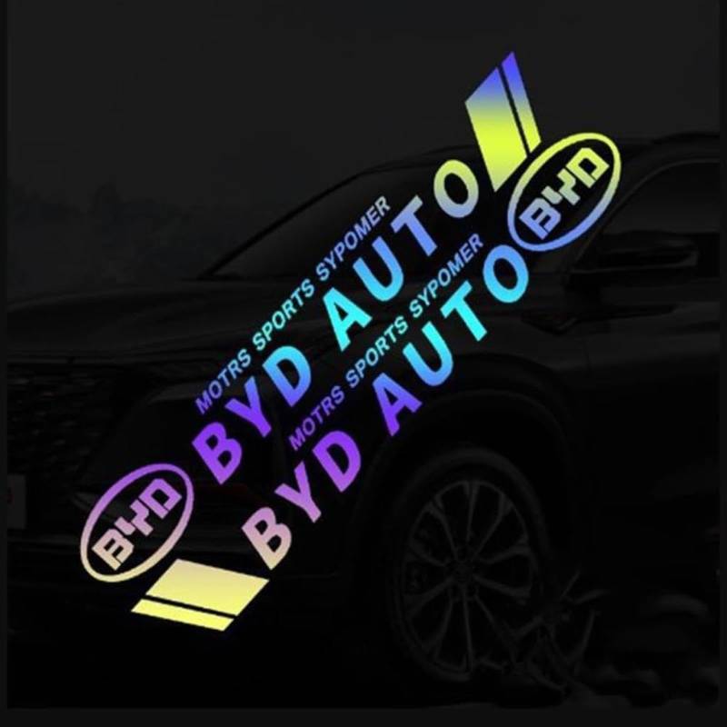 Auto Emblem Aufkleber für BYD,Abzeichen Logo Buchstaben Emblem Aufkleber Zeichen Emblem Sticker Abziehbilder von UJNVDXZE
