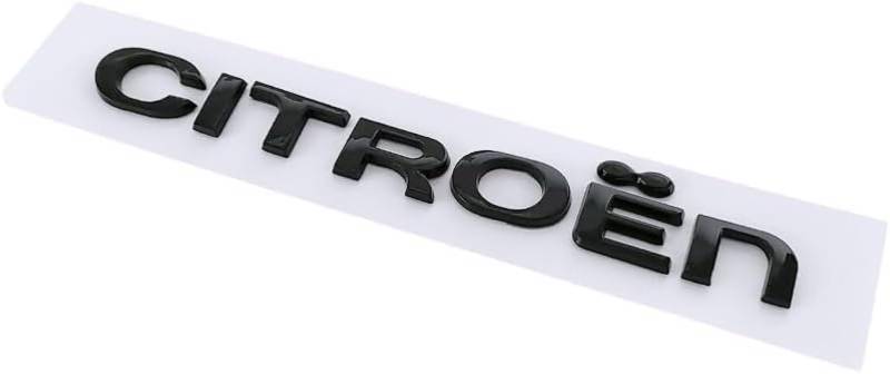 Auto Emblem Aufkleber für Citroen C1 2008-2012, Abzeichen Logo Buchstaben Emblem Aufkleber Zeichen Emblem Sticker Abziehbilder,b Black von UJNVDXZE