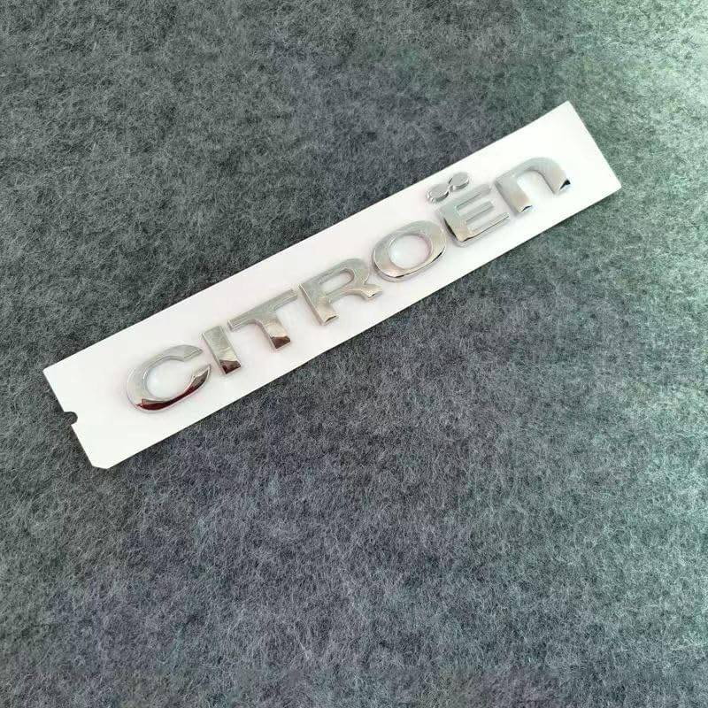 Auto Emblem Aufkleber für Citroen C2 2003-2009, Abzeichen Logo Buchstaben Emblem Aufkleber Zeichen Emblem Sticker Abziehbilder,b Black von UJNVDXZE