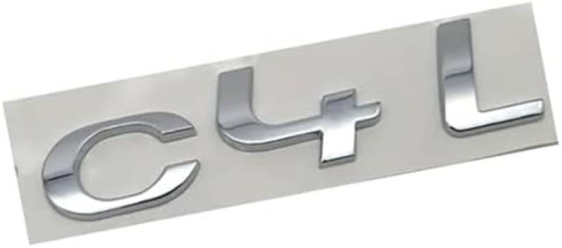 Auto Emblem Aufkleber für Citroen C4 C4l C5, Abzeichen Logo Buchstaben Emblem Aufkleber Zeichen Emblem Sticker Abziehbilder,b von UJNVDXZE