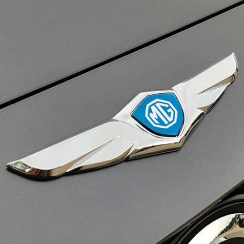 Auto Emblem Aufkleber für MG Zs Gs Hs Ezs Gt MG5 MG6 MG7,Abzeichen Logo Buchstaben Emblem Aufkleber Zeichen Emblem Sticker Abziehbilder,B-Silver von UJNVDXZE
