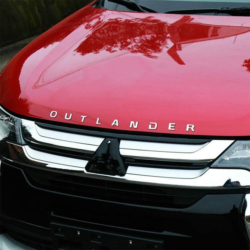 Auto Emblem Aufkleber für Mitsubishi Outlander 2019, Abzeichen Logo Buchstaben Emblem Aufkleber Zeichen Emblem Sticker Abziehbilder von UJNVDXZE