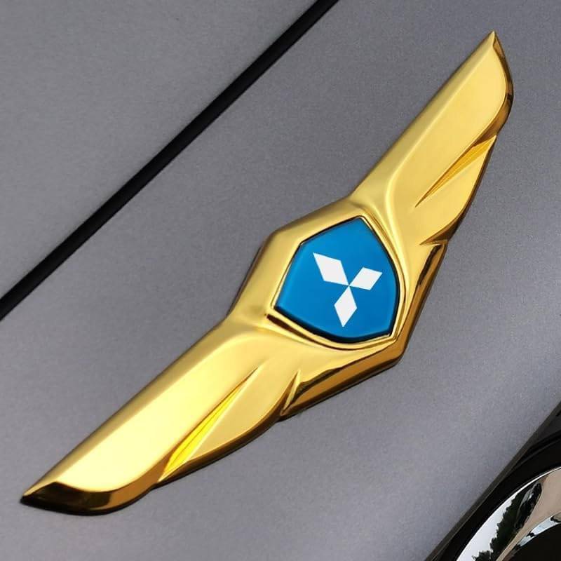 Auto Emblem Aufkleber für Mitsubishi Outlander Pajero Eclipse Cross ASX, Abzeichen Logo Buchstaben Emblem Aufkleber Zeichen Emblem Sticker Abziehbilder,c von UJNVDXZE