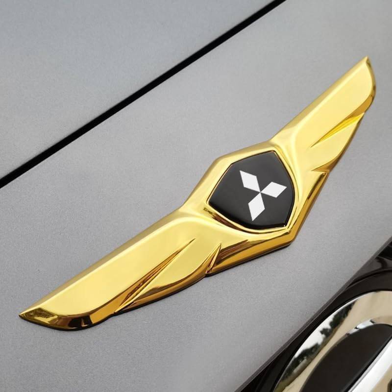 Auto Emblem Aufkleber für Mitsubishi Outlander Pajero Eclipse Cross ASX, Abzeichen Logo Buchstaben Emblem Aufkleber Zeichen Emblem Sticker Abziehbilder,c von UJNVDXZE