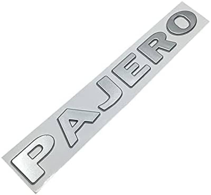Auto Emblem Aufkleber für Mitsubishi Pajero V31 V32 V33 V43, Abzeichen Logo Buchstaben Emblem Aufkleber Zeichen Emblem Sticker Abziehbilder,a Silver von UJNVDXZE
