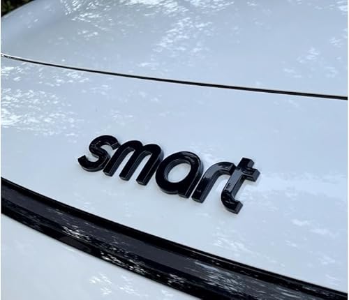 Auto Emblem Aufkleber für Smart, Abzeichen Logo Buchstaben Emblem Aufkleber Zeichen Emblem Sticker Abziehbilder,f Black von UJNVDXZE