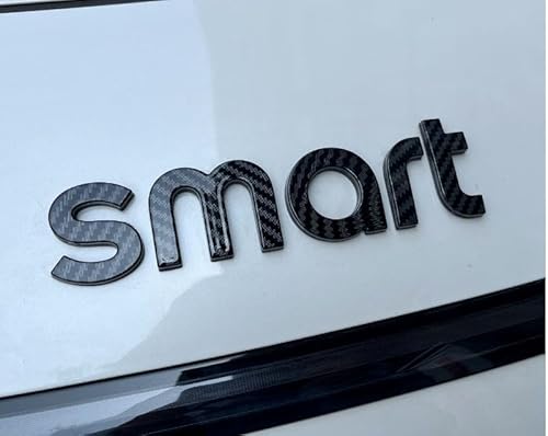 Auto Emblem Aufkleber für Smart, Abzeichen Logo Buchstaben Emblem Aufkleber Zeichen Emblem Sticker Abziehbilder,f Black von UJNVDXZE