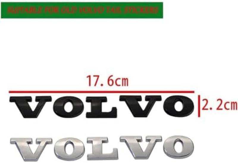 Auto Emblem Aufkleber für Volvo 3D, Abzeichen Logo Buchstaben Emblem Aufkleber Zeichen Emblem Sticker Abziehbilder,b Black von UJNVDXZE