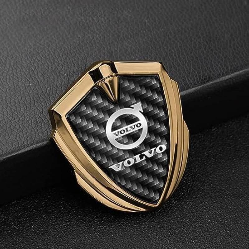 Auto Emblem Aufkleber für Volvo 3D, Abzeichen Logo Buchstaben Emblem Aufkleber Zeichen Emblem Sticker Abziehbilder,b Gold von UJNVDXZE