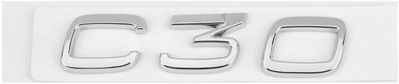 Auto Emblem Aufkleber für Volvo C30, Abzeichen Logo Buchstaben Emblem Aufkleber Zeichen Emblem Sticker Abziehbilder,a Silver von UJNVDXZE