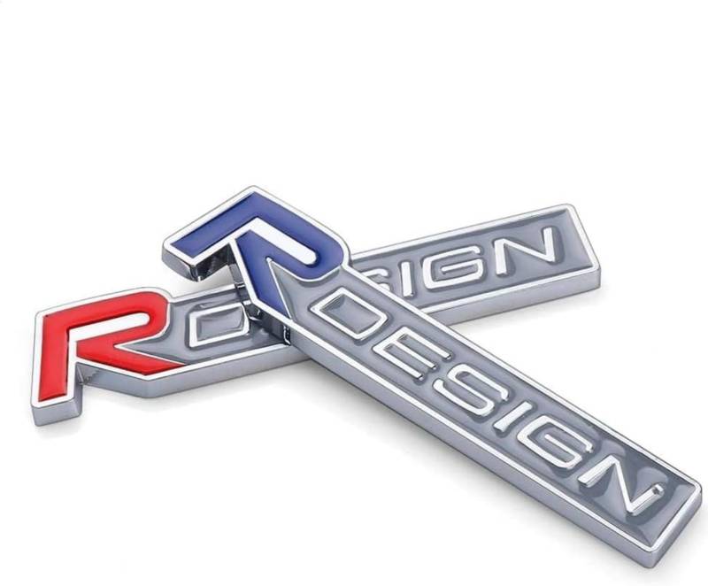 Auto Emblem Aufkleber für Volvo R Design S60 V60 XC60 S60 V40,Abzeichen Logo Buchstaben Emblem Aufkleber Zeichen Emblem Sticker Abziehbilder von UJNVDXZE