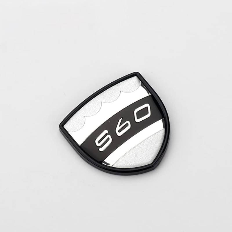 Auto Emblem Aufkleber für Volvo S40 S60 S60l S80l S80 S90 V40 V60 V90 Xc40 Xc60 Xc9 C30, Abzeichen Logo Buchstaben Emblem Aufkleber Zeichen Emblem Sticker Abziehbilder,f S60 von UJNVDXZE