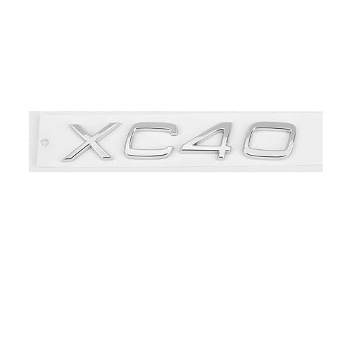Auto Emblem Aufkleber für Volvo Xc40 Xc60 Xc90, Abzeichen Logo Buchstaben Emblem Aufkleber Zeichen Emblem Sticker Abziehbilder,b Silver von UJNVDXZE