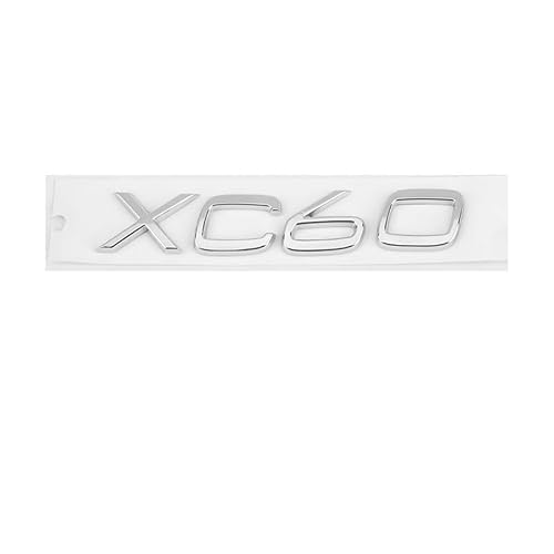 Auto Emblem Aufkleber für Volvo Xc40 Xc60 Xc90, Abzeichen Logo Buchstaben Emblem Aufkleber Zeichen Emblem Sticker Abziehbilder,b Silver von UJNVDXZE