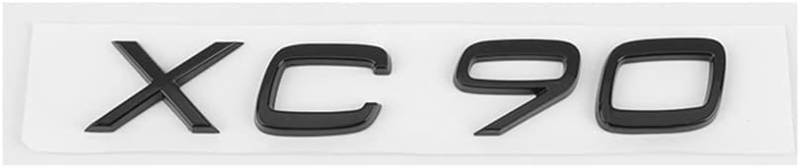 Auto Emblem Aufkleber für Volvo Xc40 Xc60 Xc90 C30, Abzeichen Logo Buchstaben Emblem Aufkleber Zeichen Emblem Sticker Abziehbilder,b Black_xc90 von UJNVDXZE