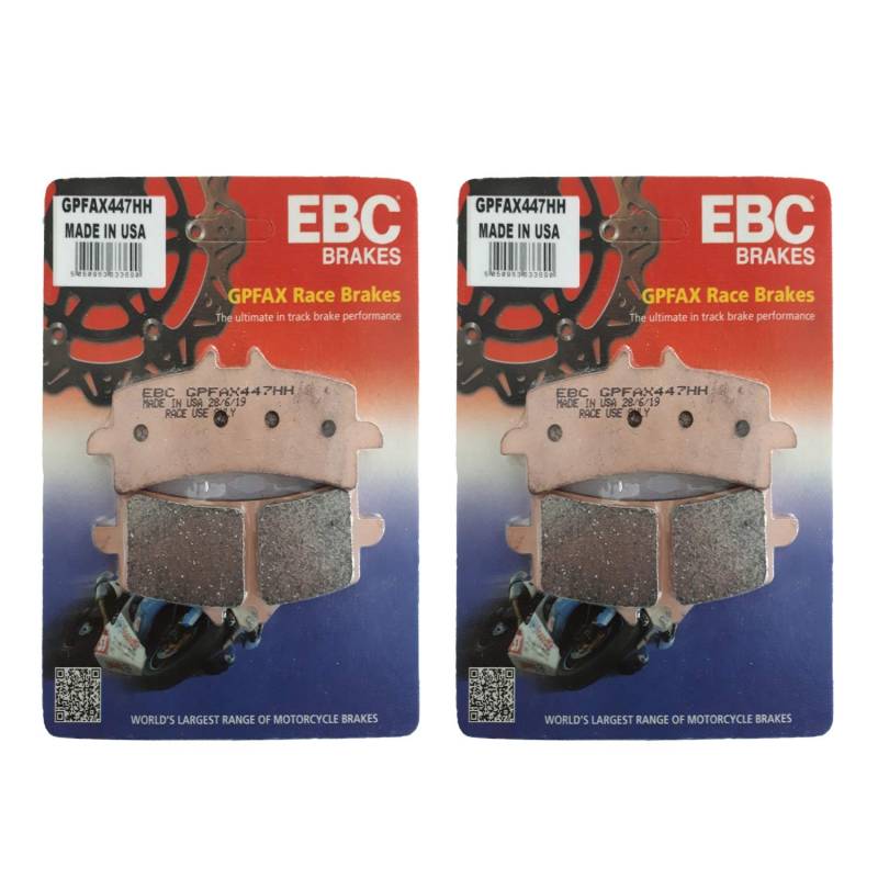 2x EBC Race Bremsbeläge GPFAX447HH für Aprilia Ducati Honda Kawasaki KTM Suzuki von UK-Motors